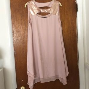 Rose gold asymmetrical dress